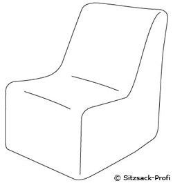 Sitzsack Sesselform