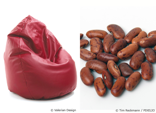 Im Englischen heißt der Sitzsack Bean Bag. Die Bezeichnung Bean Bag, auch Bohnensack, ist vor allem in Nordeuropa zu finden.